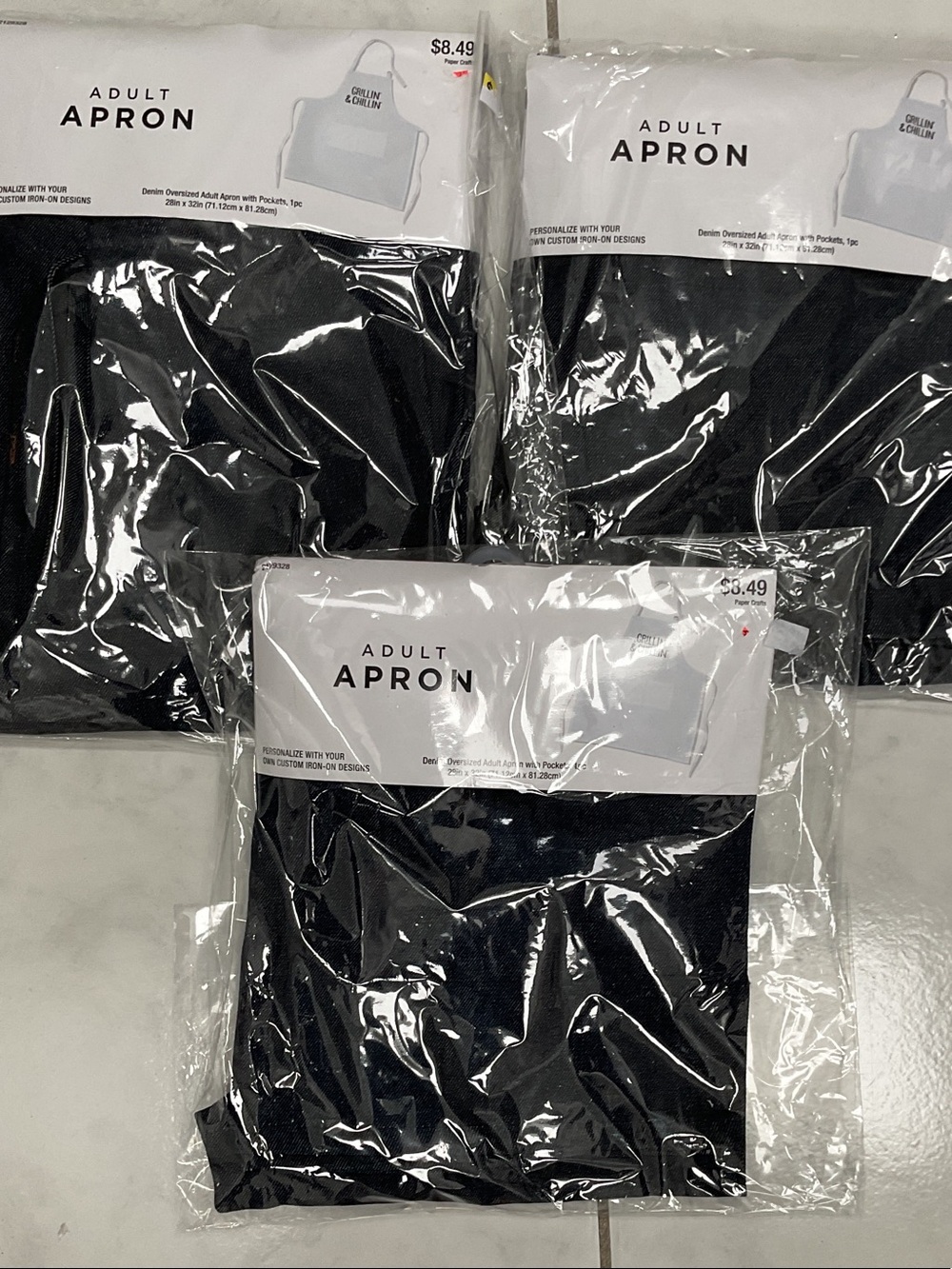 Adult Apron - DARK NAVY JEAN
